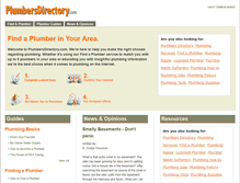 Tablet Screenshot of plumbersdirectory.com